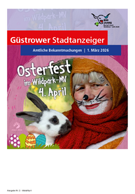 Güstrower Stadtanzeiger, Ausgabe März/April 2026 - PDF (2,0 MB)